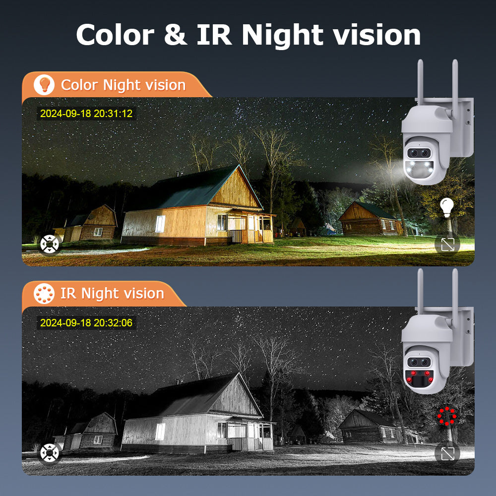 Long Battery Life Wireless WiFi Camera - Outdoor Security for Courtyard & Garden, AI Motion Detection, Waterproof.