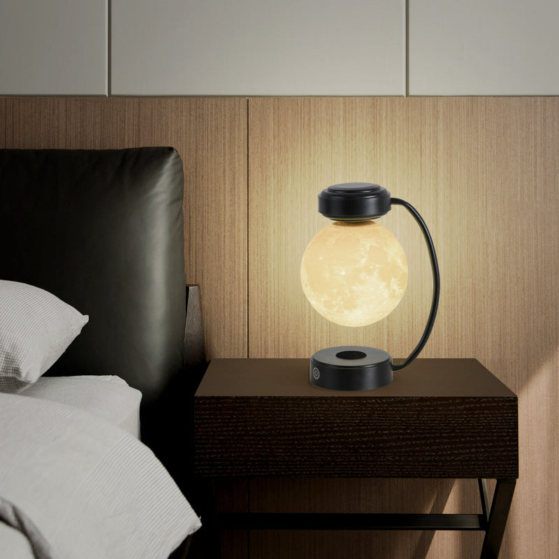 Lampada a sfera galleggiante rotante levitante magnetica senza fili a LED 3D con luce notturna a luna per scuola, ufficio, libreria, decorazione per la casa