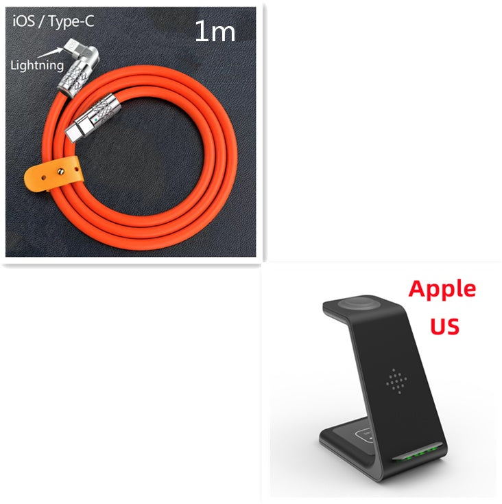 Stazione di ricarica rapida 3 in 1, supporto per caricabatterie wireless, dock di ricarica rapida wireless per supporto per telefono