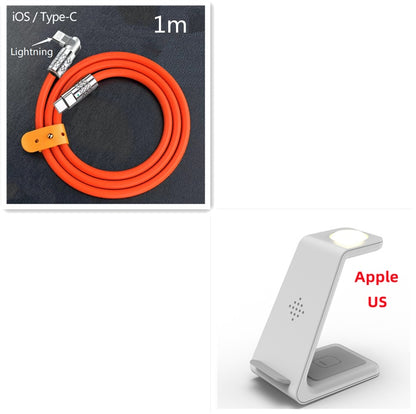 Stazione di ricarica rapida 3 in 1, supporto per caricabatterie wireless, dock di ricarica rapida wireless per supporto per telefono