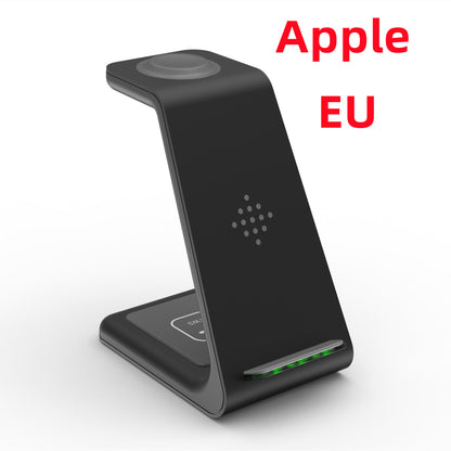 Stazione di ricarica rapida 3 in 1, supporto per caricabatterie wireless, dock di ricarica rapida wireless per supporto per telefono