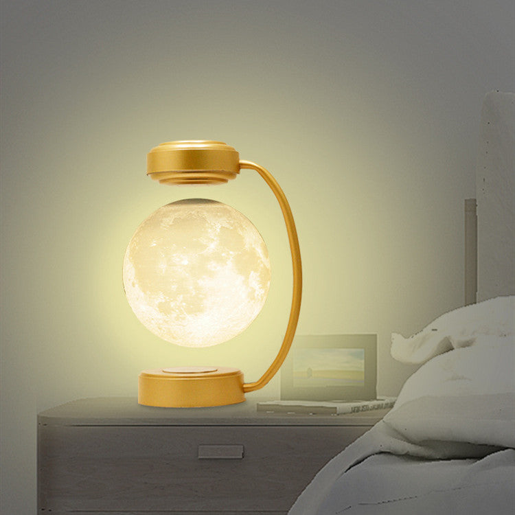 Lampada a sfera galleggiante rotante levitante magnetica senza fili a LED 3D con luce notturna a luna per scuola, ufficio, libreria, decorazione per la casa
